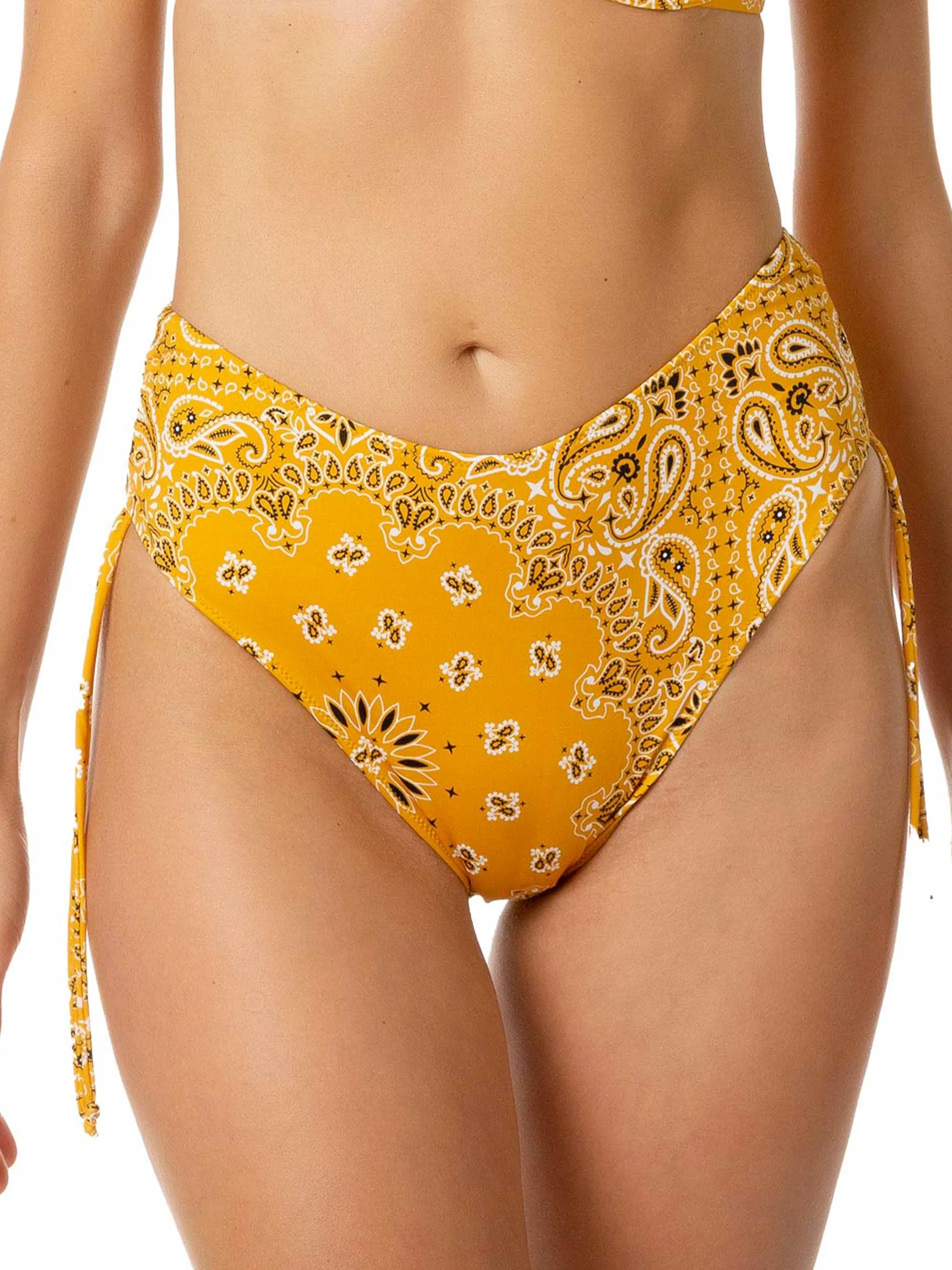 Slip mare donna a vita alta con stampa bandana